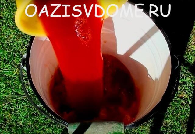 На фото настой из шелухи лука